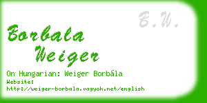 borbala weiger business card