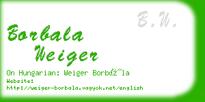 borbala weiger business card